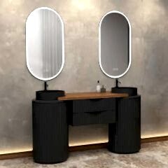 AQUANİL Aquanil Lotus Duo Banyo Dolabı 150cm Antrasit