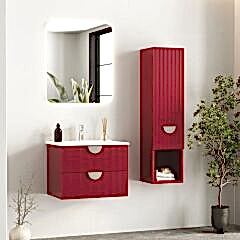 Fym Gloria 60 cm Banyo Dolabı Yakut Kırmızı