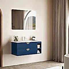 Fym Gloria 100 cm Banyo Dolabı Gece Mavisi