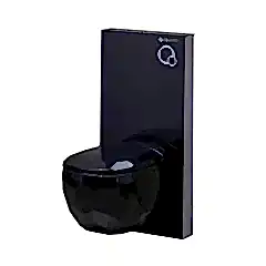 Ege Vitrifiye Asma Klozet Uyumlu Siyah Kabin Cam Rezervuar